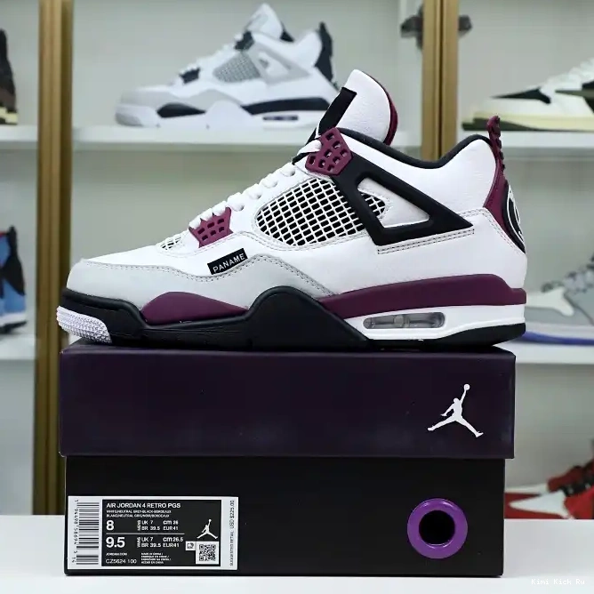 X JORDAN JORDAN AIR 4 SAINT-GERMAIN 'BORDEAUX' PARIS Kimikick RETRO AIR 0727